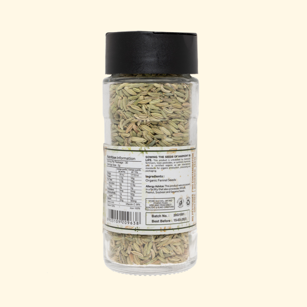 Fennel Seeds Whole Organic 60g - Image 2