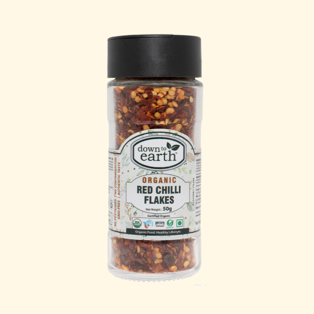 Red Chilli Flakes Organic 50g Dte Foods