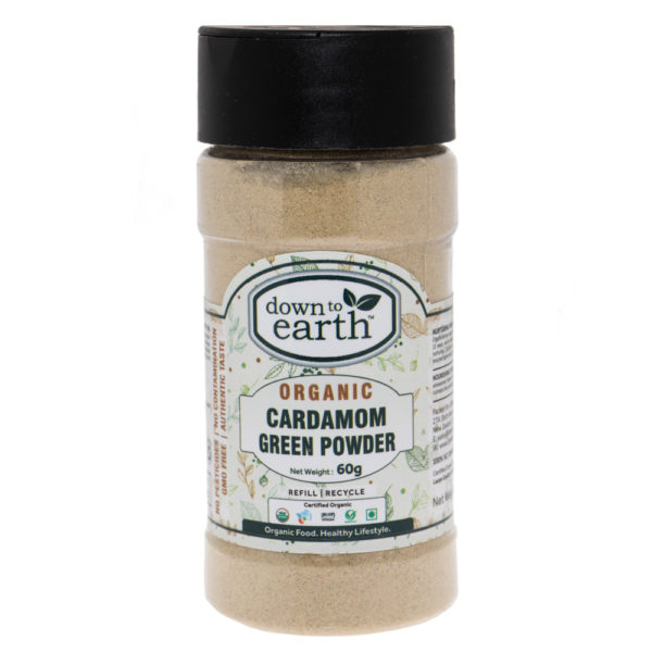 Green Cardamom Powder Organic 60g - DTE Foods