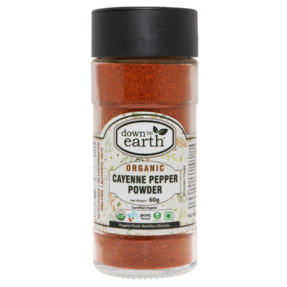 Organic Cayenne Pepper Powder 50g DTE Foods