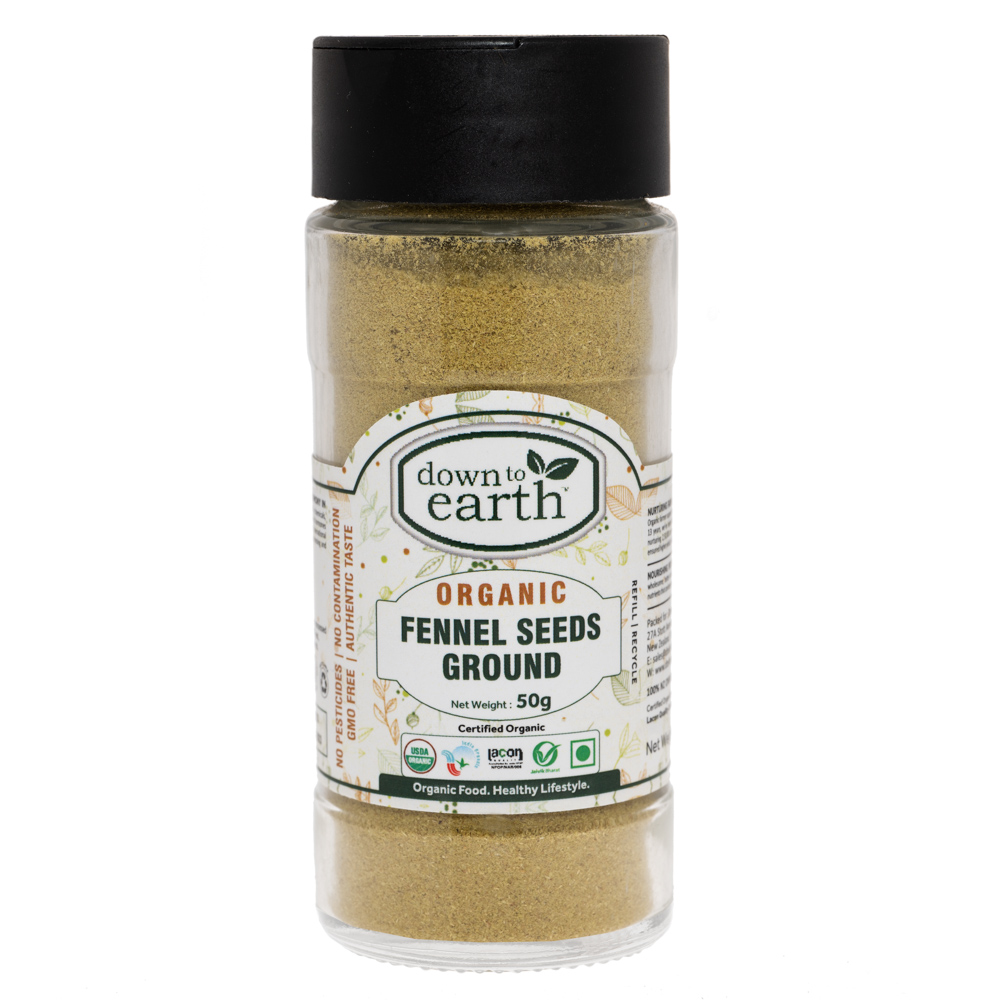 Organic Fennel Seeds Ground 50g DTE Foods