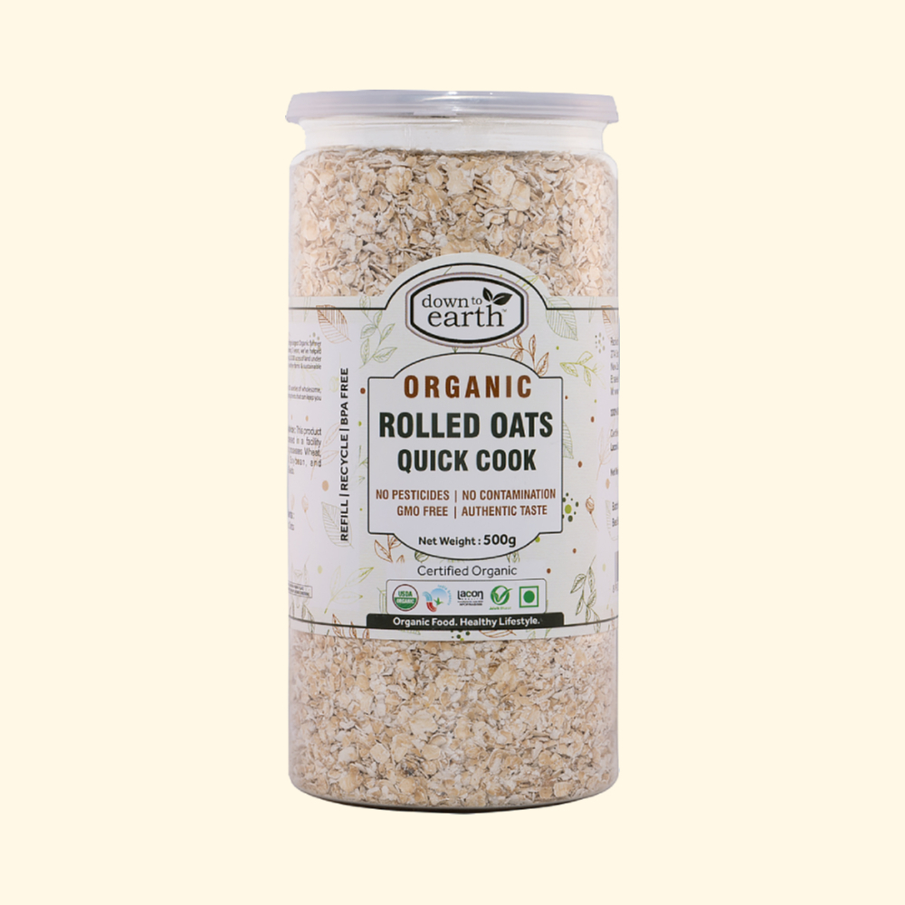 Rolled Oats Quick Cook Organic 500g DTE Foods