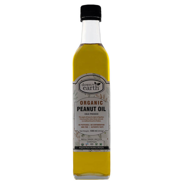 Peanut Oil Cold Pressed Organic 500ml DTE Foods
