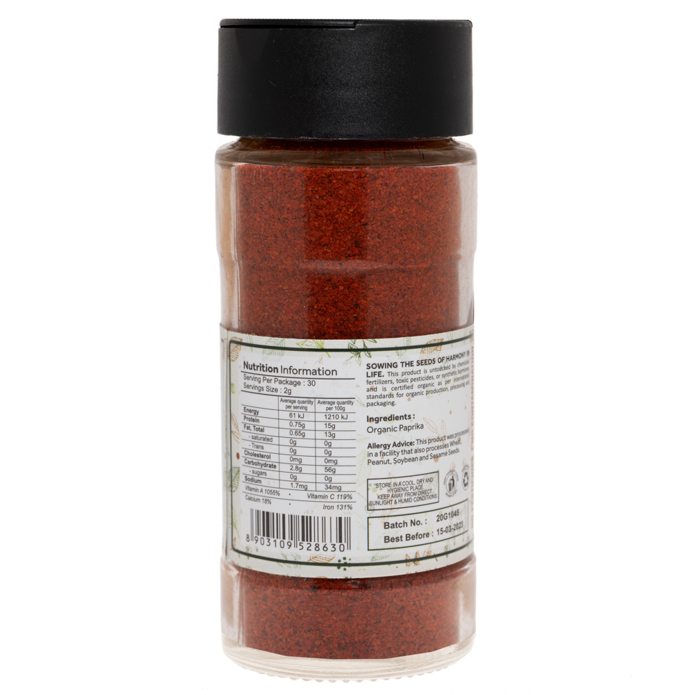 Paprika Smoked Ground Organic 60g - DTE Foods