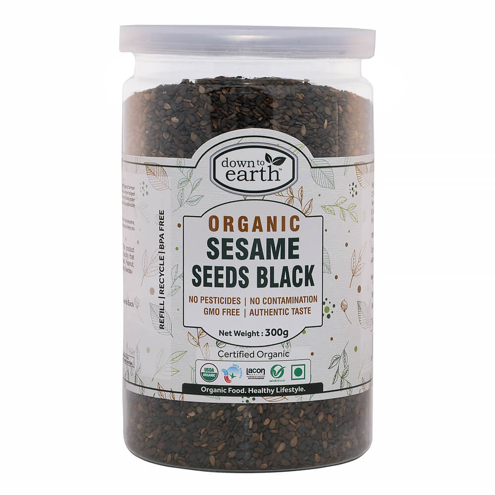 Sesame Seeds Black Organic 300g DTE Foods